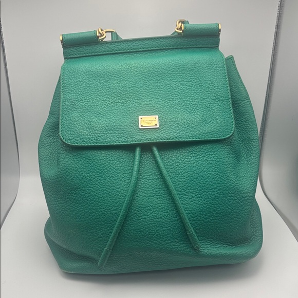 Dolce & Gabbana Handbags - Dolce & Gabbana Sicily Leather Backpack in Rare Green, good used condition
